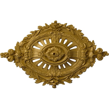 Ekena Millwork Antonio Ceiling Medallion, Hand-Painted Pharaohs Gold, 35 7/8"W x 22 1/2"H x 4 3/8"P CM35X22ANPGS